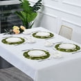 thumbnail image 5 of 15.4" Round Placemat Set of 1 Polyester Fabric Place Mats Non-Slip Dining Kitchen Table Mats for Kitchen Party Decor Green Dandelions Pattern, 5 of 5