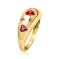 thumbnail image 3 of Ross-Simons 1.00 ct. t.w. Multi-Gemstone Heart Ring in 18kt Gold Over Sterling, Women's, Adult, 3 of 5