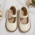 thumbnail image 7 of Rexoro Girls Mary Janes Dress Shoes Faux Patent Leather Hook Loop Toddler Flats for Wedding Party, 7 of 7