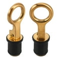 thumbnail image 4 of Raindrops 2-Pack Marine Drain Plug with Rubber Expansion Seal and Brass Handle for Boats and Watercraft, 4 of 8