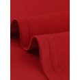 thumbnail image 5 of DARING DIVA Women's Crew Neck Belted Knot Drap Peplum Blouse M Red, 5 of 6