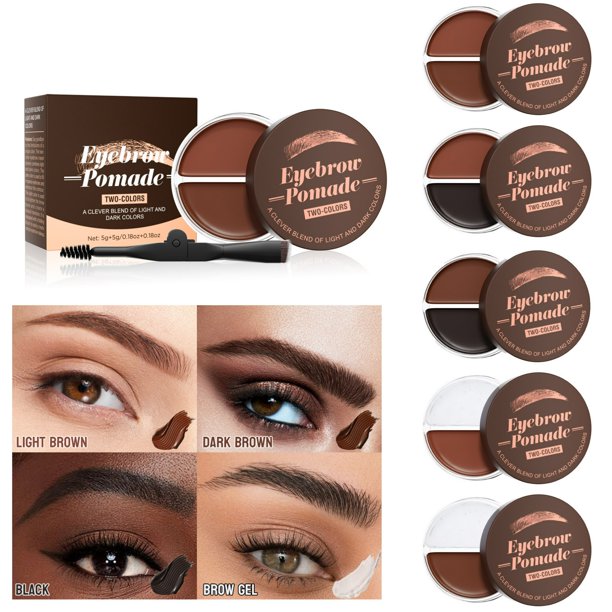 XWSHYW Lápiz de Cejas The Wilds Ceja Color Fijo Nature No Tintes Halos La Crema para Cejas Tiñe La Crema para Cejas Impermeables Dos En Uno Durables No Tiñe Halos