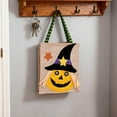 thumbnail image 4 of Halloween Jute Tote Bag, Square Kids' Trick-or-Treat Bag, Themed Pattern, Reusable, Party Candy Storage Bag, Holiday Decor Prop-Black Cat, 4 of 6