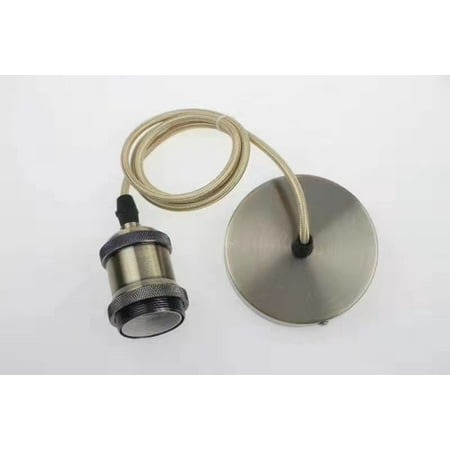

JIQI Metal Pendant Light E27 Lamp Holder with Cable 100CM Pendulum Cable Suspension Cable Ideal for Ceiling Lighting Cyan