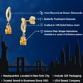 thumbnail image 2 of Gem Stone King 14K Yellow Gold Yellow Citrine and Lab Grown Diamond Earrings for Women | 0.71 Cttw | Gemstone November Birthstone | Pear Shape 6X4MM, 2 of 6