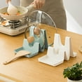 thumbnail image 1 of Pot Lid Holder Freestanding Anti-slip U-shaped Mount Safe Kitchen Countertop Pot Cover Chopping Board Organizer Cooking Utensil, 1 of 7