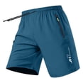 thumbnail image 5 of Thousandth Men's Casual Athletic Shorts Summer Plus Size Biker Shorts Quick Dry Elastic Waist Drawstring Plain Running Shorts Workout Shorts, 5 of 9