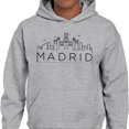 thumbnail image 2 of Skyline Madrid Spain Hoodie Sweatshirt Unisex X-Large Grey, 2 of 5