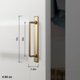thumbnail image 6 of Goo-Ki 5'' Center to Center Champagne Bronze Cabinet Bar Pulls with Backplate, Vintage Classic Retro Drawer Handles Closet Home Kitchen Improvement Hardware, 2 Pack, 6 of 7