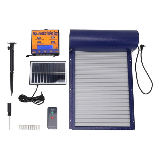 Puerta automática de gallinero 3 en 1 protección de aves de corral Control remoto temporizador automático de puerta de gallinero con energía Solar para granja ANGGREK Otros