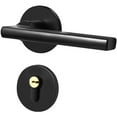 thumbnail image 1 of Levier de Poignée de Porte Simple, Poignée de Porte Noire BB WC PZ Design Poignée de Porte Intérieure Poignée de Porte en Aluminium avec un Design Rond Mince et Contemporain, 1 of 5