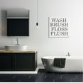 thumbnail image 2 of The Stupell Home Decor Collection Wash Brush Floss Flush Soft Grey Textured Typography Canvas Wall Art, 2 of 6