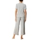 thumbnail image 3 of INSPIRAR CHIC Conjuntos de Pijamas para Mujeres Cuello Redondo de Manga Corta Sólido Acanalado Ropa de Dormir Casual Pijamas para Damas S Gris, 3 of 5