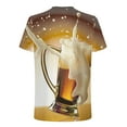 thumbnail image 4 of Xysaqa Men's Short Sleeve Shirt 3D Beer Printed Novelty T-Shirts Casual Summer Funny Graphic Tees Tops M-5XL, 4 of 5