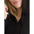 thumbnail image 2 of Time and Tru Women's and Women’s Plus Zip Front Fleece Hoodie Jacket, Sizes XS-4X, 2 of 6