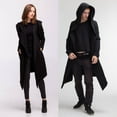 thumbnail image 4 of Douhoow Mens Robe Hooded Cloak Spring Loose Pocket Warmer Coat Long Sleeve Casual Outwear M-XXL, 4 of 5