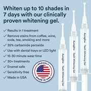 Auraglow Teeth Whitening Gel Syringe Refill Pack, 35% Carbamide Peroxide, 30 Whitening Treatments, (3) 5mL Whitening Gel Syringes