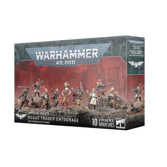 Rogue Trader Entourage and Voidsmen at Arms Warhammer Imperial Agents