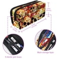thumbnail image 5 of MUOOUM Pencil Case, Funny Skulls Pizzas Pattern Large Capacity Pencil Pouch Stationery Pen Bag, 5 of 7