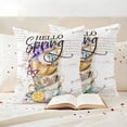thumbnail image 3 of Hello Spring Pillow Covers 2 Pack Vintage Cups Pillowcase Waterproof Outdoor Throw Pillow Cover for Patio Garden Square Cushion 20”x20”, 3 of 9