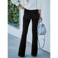 thumbnail image 4 of Pantalones Ajustados, 2 Bolsillos Pantalones Acampanados Elegantes Color Puro De Moda Para El Otoño ANGGREK No, 4 of 6