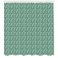 thumbnail image 3 of Floral Shower Curtain, Crooked Twiggy Branches of Flourishing White Magnolia Flowers and Bud, Fabric Bathroom Set with Hooks, 69W X 70L Inches, Teal Dark Brown and Ivory, by Ambesonne, 3 of 3