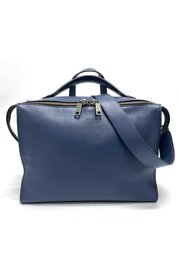 Pre-Owned Fendi 7VA400 2 type handle Bag 2WAY Shoulder Crossbody Business bag Navy (Good)