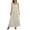 Beige, variant on GJSYRH Boho Ruffle Maxi Dress Women Sleeveless Pleated Skirt Casual Sundress Summer Vacation Outfits Loose Fit Beach Beige S