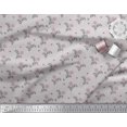 thumbnail image 2 of Soimoi Gray Poly Georgette Fabric Artistic Leaf & Floral Print Fabric by the Yard 42 Inch Wide, 2 of 3