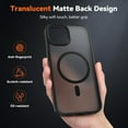 thumbnail image 4 of Magnetic for iPhone 13 Case Compatible with Magsafe, Shockproof Military-Grade Protection, Translucent Matte Phone Cover for iPhone 13 6.1-Inch (Black), 4 of 9