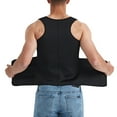 thumbnail image 3 of Mens Sport Body Shaper Wear Waist Belt Vest Zipper Tights Shape Wear Tank Tops Elastic Slim Soft Vest, 3 of 5
