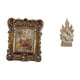 thumbnail image 1 of Marco de fotos floral tallado a mano y estatua de , escultura clásica cristiana católica de resina, soporte antiguo para cuadros, pa, 1 of 8