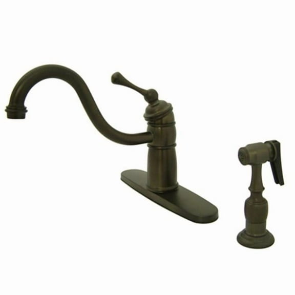 Mono Deck Mount Kitchen Faucet With Sprayer - Oil Rubbed Bronze Finish