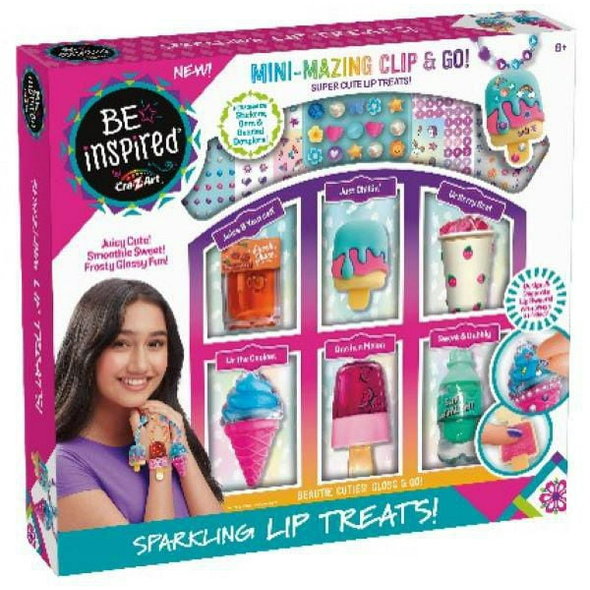 Cra-Z-Art Be Inspired Sparkling Lip Treats, Kids Makeup Craft for