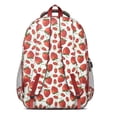 thumbnail image 3 of White Strawberry Plants Fruit Backpack for School,Cute School Bag,Schoolbag with Adjustable Shoulder Straps & Padded Back,16.9 Inch, 3 of 5