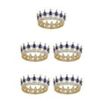 thumbnail image 3 of mmirethe Exquisite Craft And Delicate Pattern Rhinestone For Wedding Or Bridal Electroplated Tiaras Gold + sapphire 5Set, 3 of 6