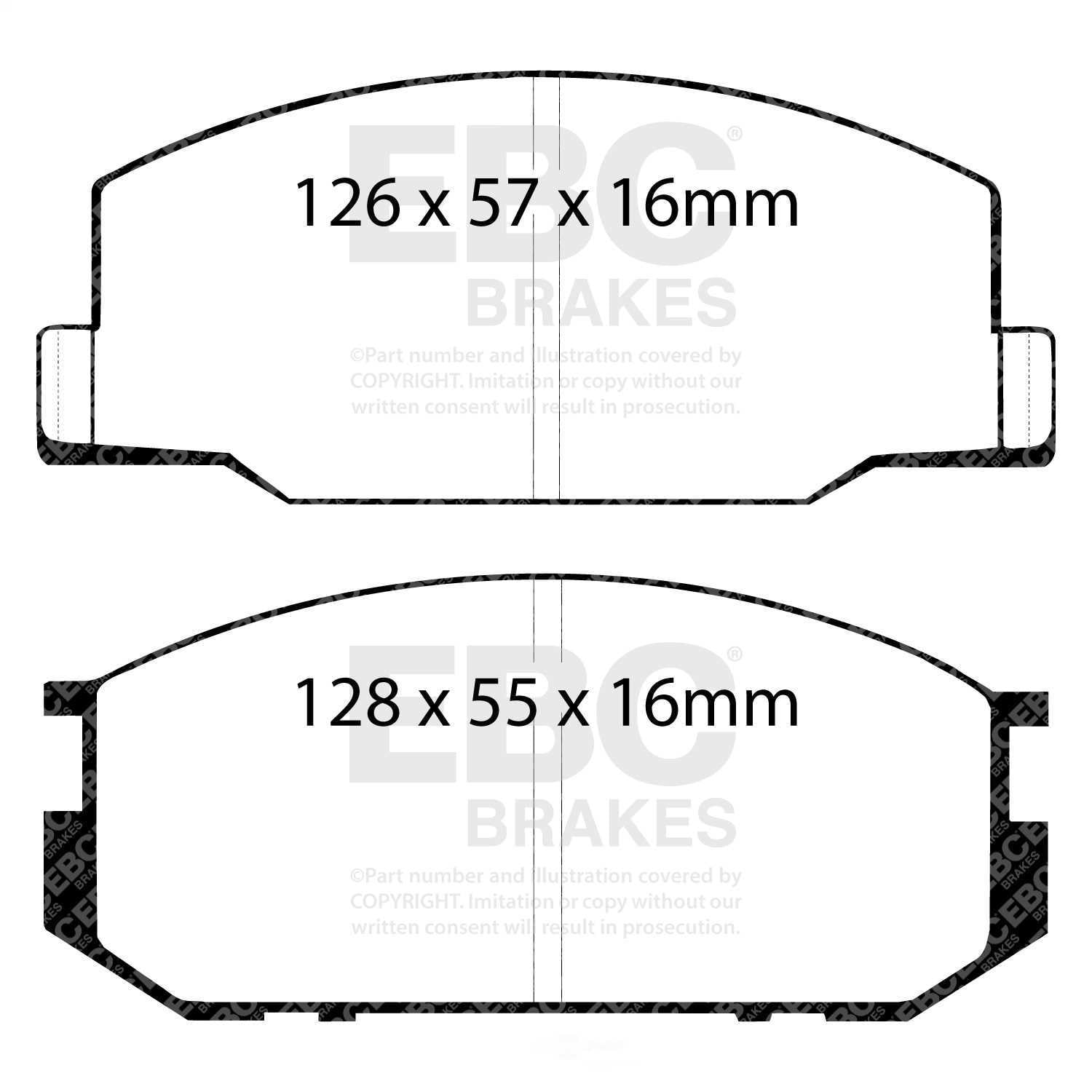 EBC Brakes Yellowstuff 4000 Series Street and Track Brake Pad Set Fits select: 1983-1985 TOYOTA CELICA, 1982 TOYOTA SUPRA