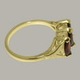 thumbnail image 4 of LBG British Made 18k Yellow Gold Natural Garnet Womens Promise Ring - 33 size options - Size 5.75, 4 of 5