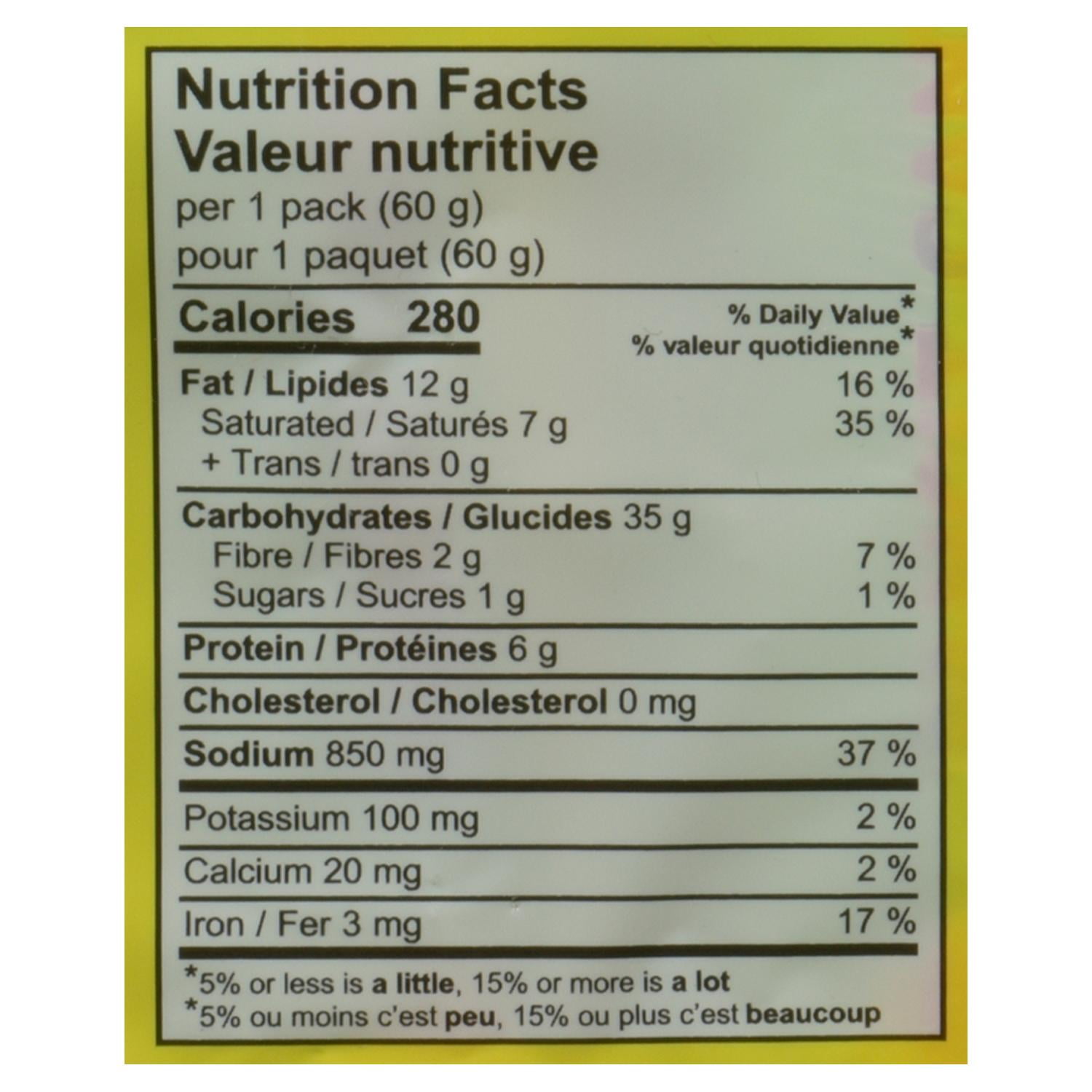 Lucky Me! Nouilles instantanées Pancit Canton Saveur de Calamansi 6 x 60g