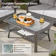 thumbnail image 6 of Vcatnet 5 Pieces Patio Furniture with Swivel Chairs, High Back Outdoor Conversation Set, All-Weather Wicker Sectional Furniture Set, Gray, 6 of 10