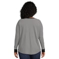 thumbnail image 4 of Terra & Sky Women's Plus Size Crewneck Tee with Long Sleeves, 3-Pack, 4 of 5