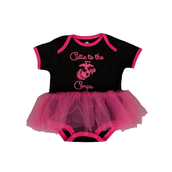 Marine "Cutie to the Corps" Tutu Baby Bodysuit