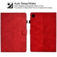 thumbnail image 3 of GSFY Case for Galaxy Tab A8 10.5 inch 2022, PU Leather Wallet Stand Protective Smart Shell with Pen Holder Auto Sleep Wake for Samsung Galaxy Tab A8 10.5 2022 Tablet SM-X200/X205/X207, Red Blocks, 3 of 7