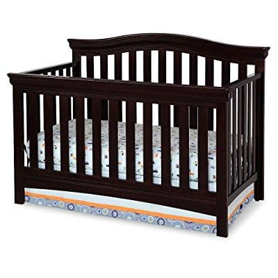 Delta Bennington Bell Curved Lifetime Crib Dark Chocolate