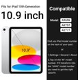 thumbnail image 5 of KOMI Blue iPad 10.9 Inch Tablet Case with Pencil Holder, Flexible TPU Back Shell, Smart Trifold Stand, 5 of 5