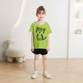 thumbnail image 2 of Girls Shirts Cartoon Print T Shirt Cute Print Short Sleeve Crew Neck Summer Casual Tees Girls Tops Light Green 12 Years-13 Years, 2 of 5