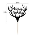 thumbnail image 3 of Adorno para tartas con cuernos de feliz cumpleaños para bodas o baby shower, 3 of 7