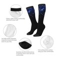 thumbnail image 3 of Vsdgher Black Blue Glitter Sparkles Knee Socks, High Socks Long Stretchy Sock Women Knee High Stocking, Long Socks for Women, 3 of 6