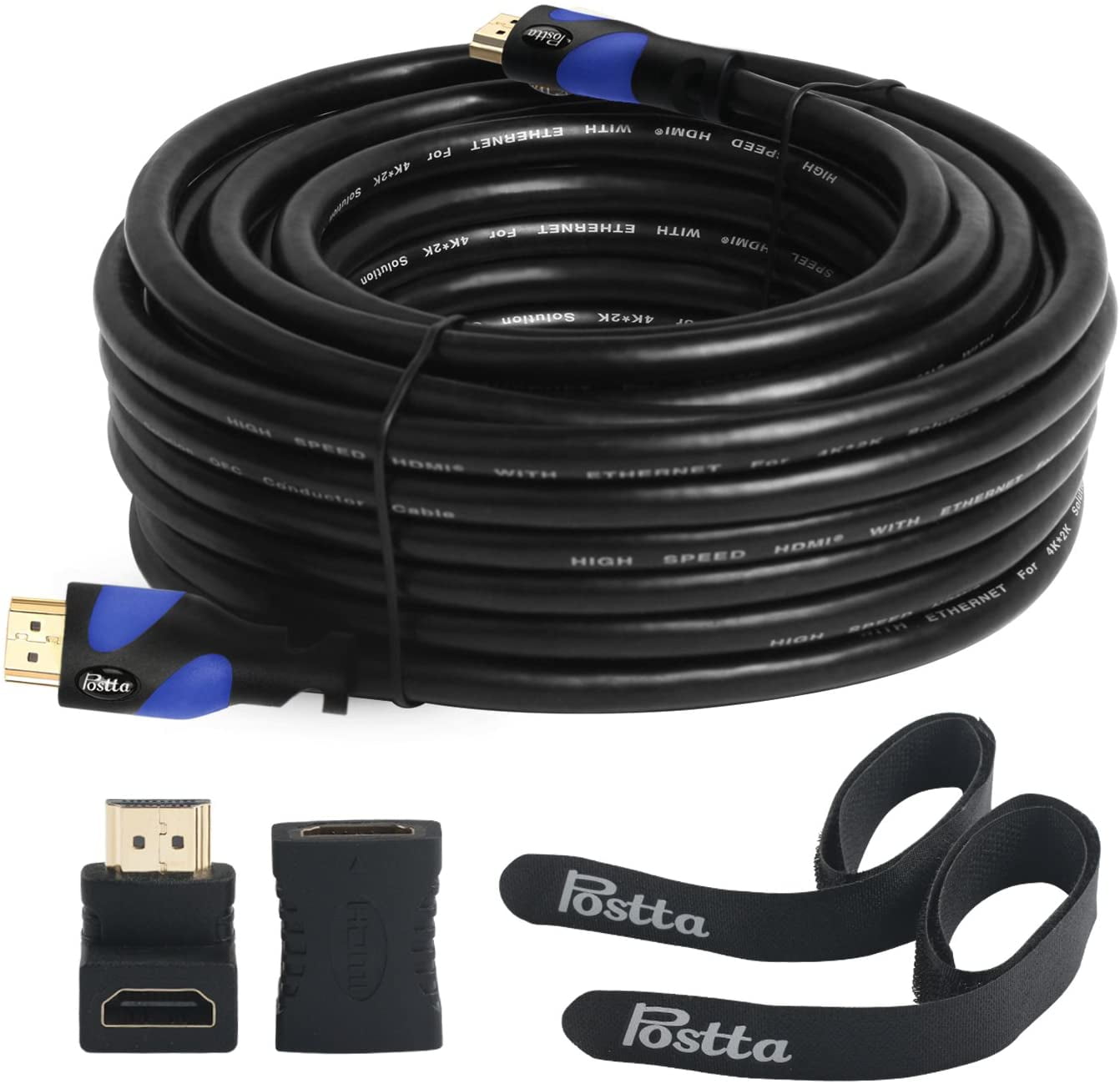 HDMI Cable 40 Feet Postta Ultra HDMI 2.0V Cable with 2 Piece Cable