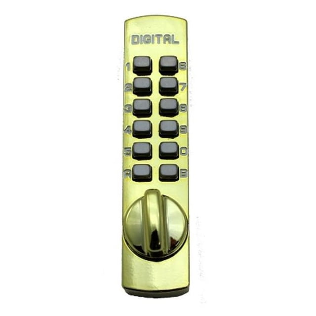 Lockey Surface Mount Slide Deadbolt Bright Brass